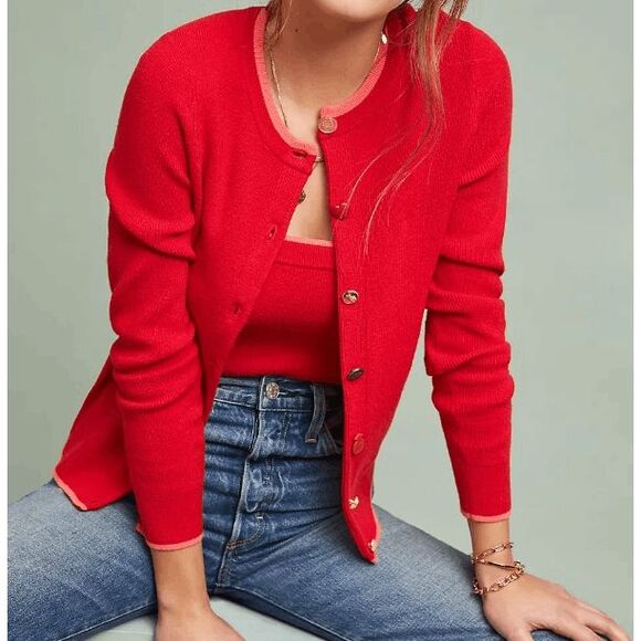 Anthropologie Women's Valentine Cardigan Sweater size Medium - Picture 1 of 8